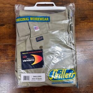 NOS Skillers 5033-10 Work Utility Pants 44x30 Cordura Reinforced Made USA